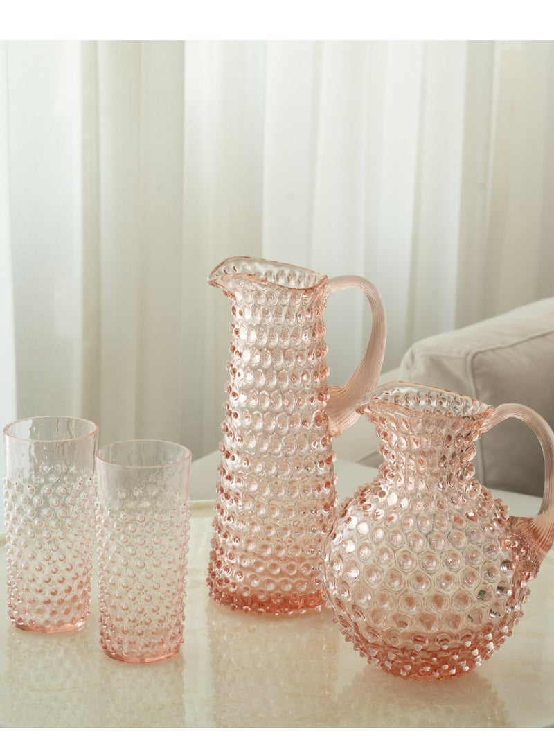 Blush Pink Hand-blown Water Jug