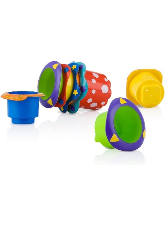 Nuby 5-Piece Splish Splash Bath Time Stacking Cups