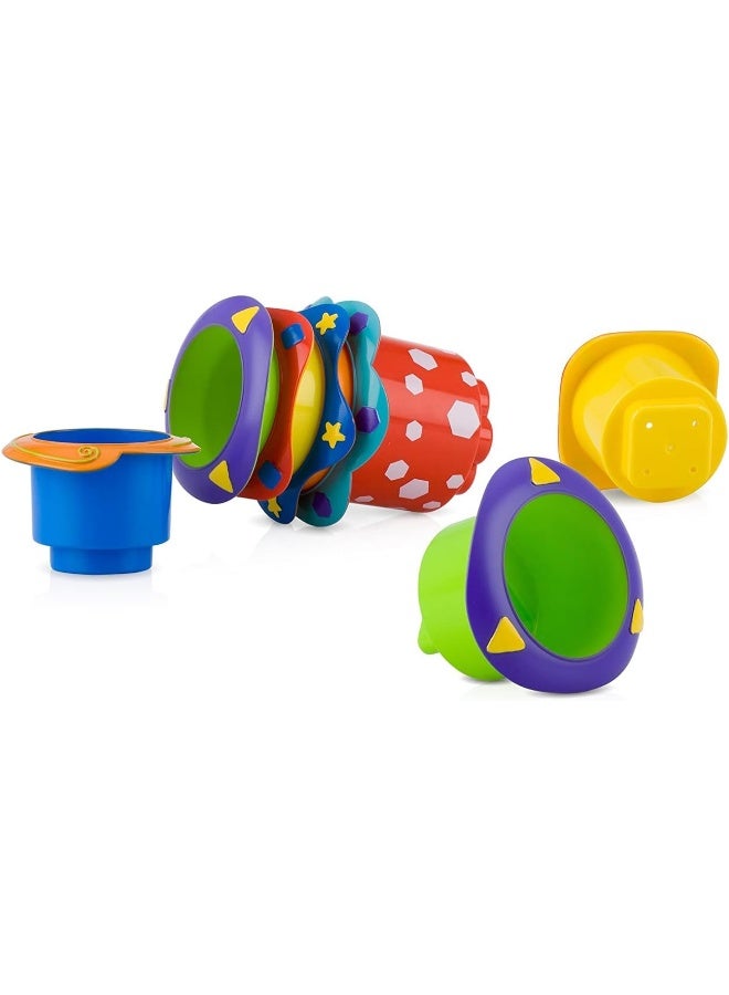 Nuby 5-Piece Splish Splash Bath Time Stacking Cups