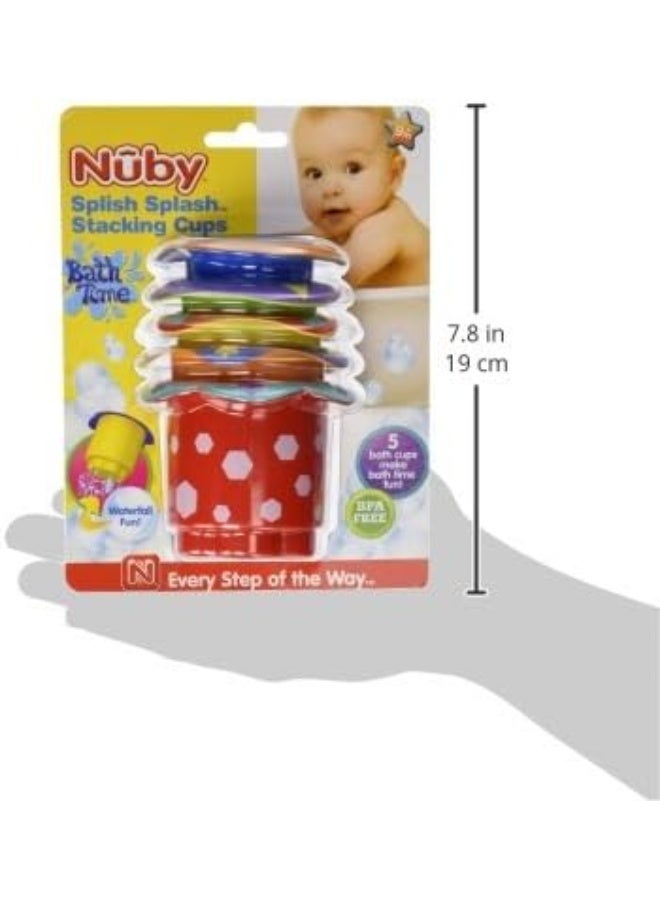 Nuby 5-Piece Splish Splash Bath Time Stacking Cups