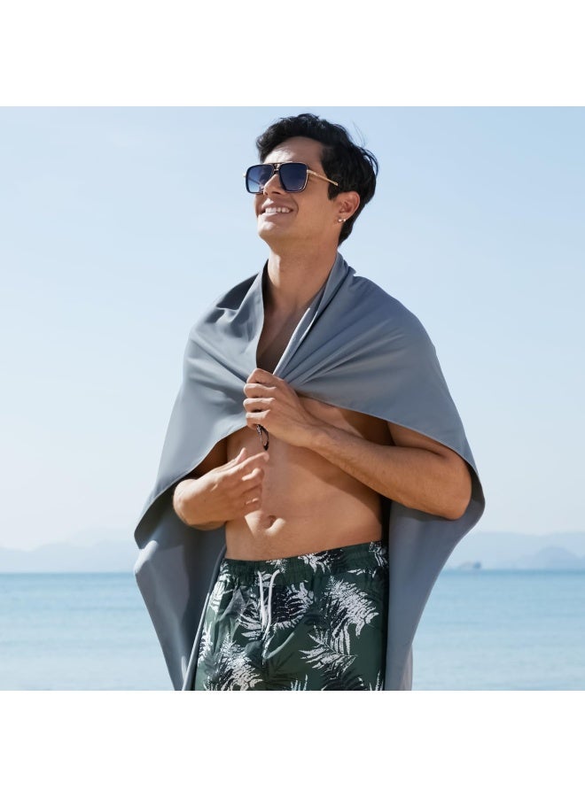 Microfiber Towel Gray 24 X 48 Inches