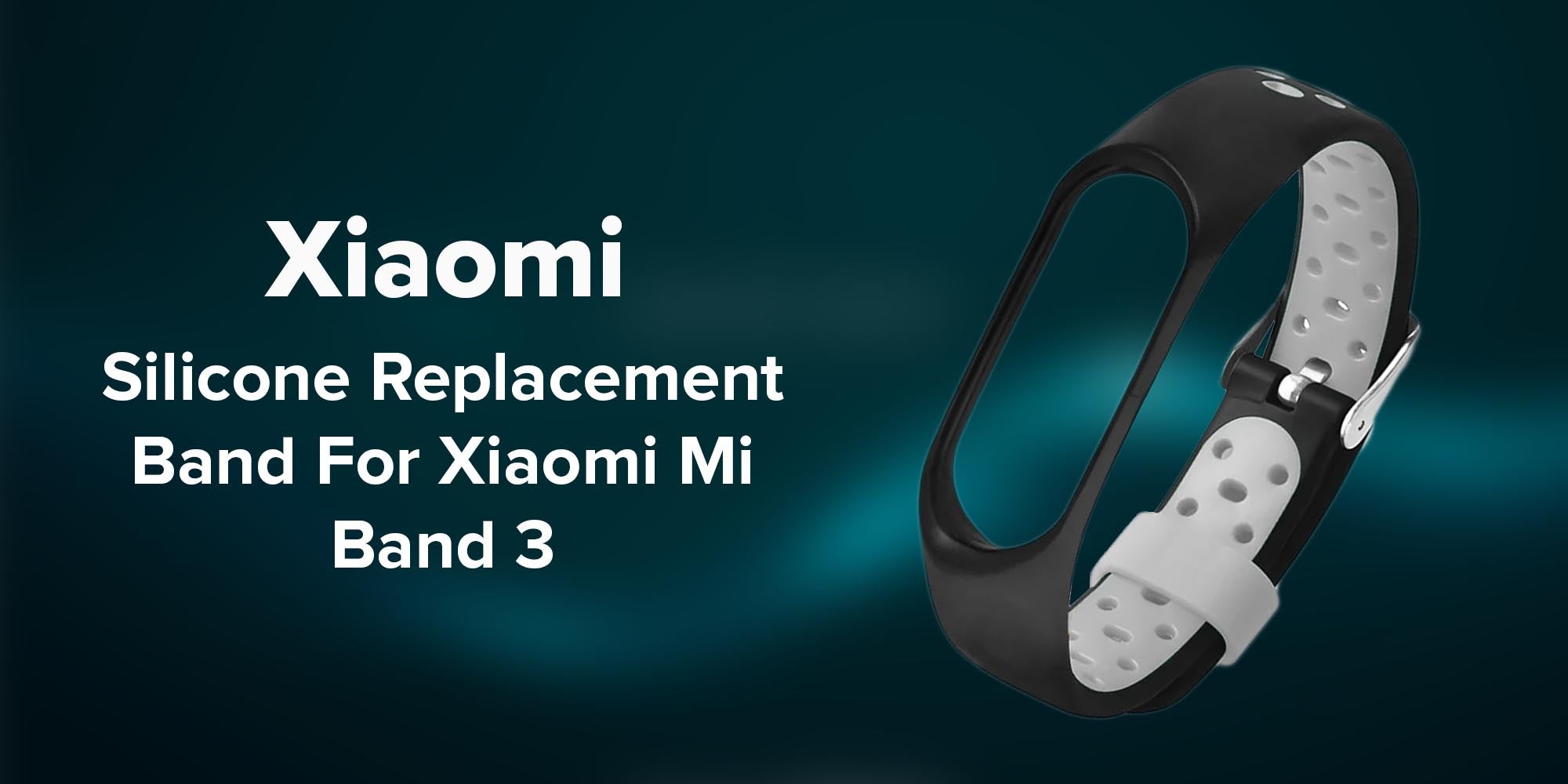 Silicon Replacement Band For Xiaomi Mi Band 3 Black/Grey