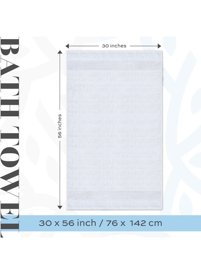 Luxury White Bath Towels Large Circlet Egyptian Cotton Highly Absorbent Hotel Spa Collection Bathroom Towel 30X56 Inch Set Of 2