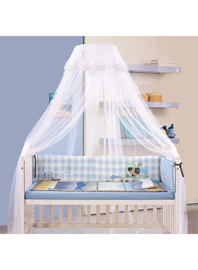 Baby Net Baby Toddler Bed Crib Dome Canopy Netting White