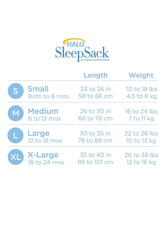 Sleepsack Micro Fleece Wearable Blanket Gray Medium