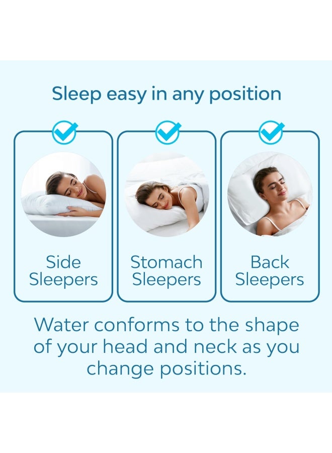 Water Pillow Memory Foam Re Invented With Waterbase Technology Clinically Proven To Reduce Neck Pain And Improve Sleep Quality