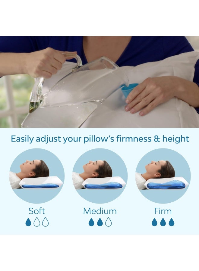 Water Pillow Memory Foam Re Invented With Waterbase Technology Clinically Proven To Reduce Neck Pain And Improve Sleep Quality