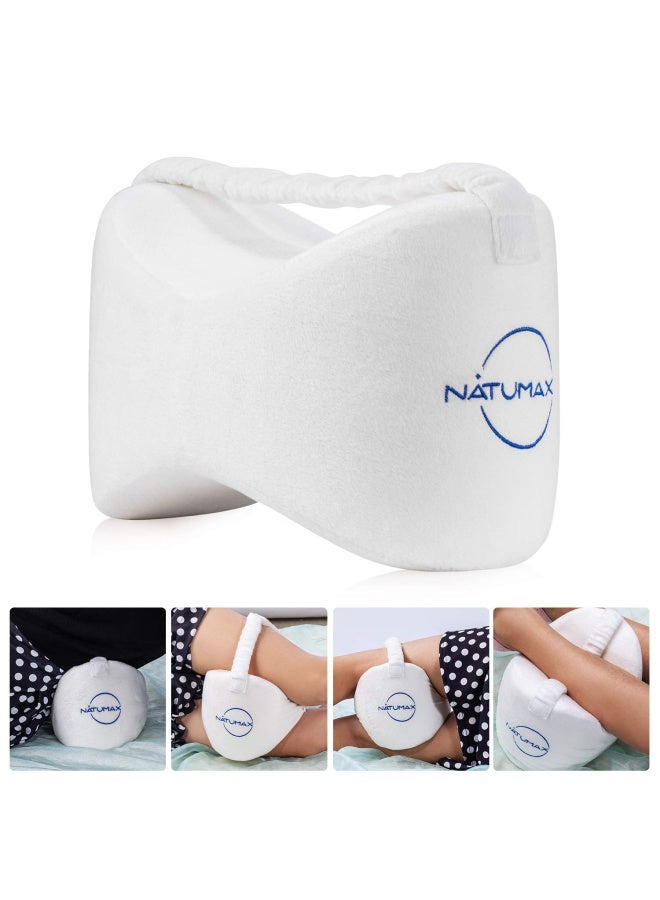 Knee Pillow For Side Sleepers Sciatica Pain Relief Back Pain Leg Pain Pregnancy Hip And Joint Pain Memory Foam Leg Pillow Free Sleep Mask And Ear Plugs White