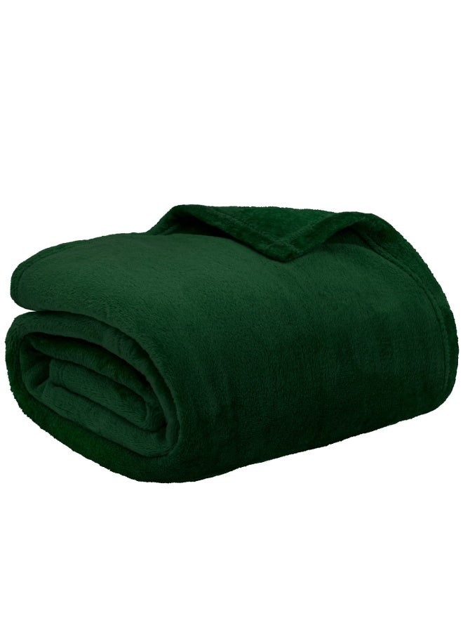 Emerald Green Fleece Throw Blanket For Couch Dark Green Forest Super Soft Fuzzy Flannel Throw For Sofa Luxury Plush Microfiber Bed Blanket Cozy Home Decorative Velvet Gift Blanket 50X60