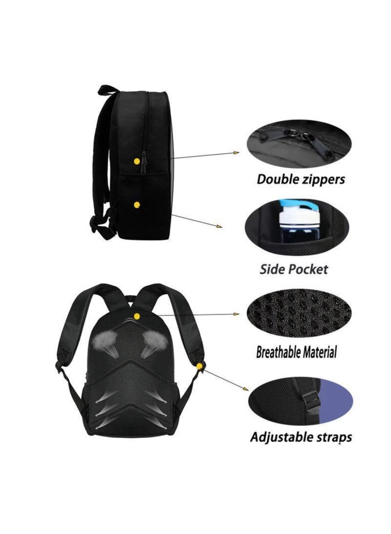 3 pcs set Kuromi Children Backpack Daypack Schoolbag Girls  Boys School Book bag with Lunch Box Pen Case