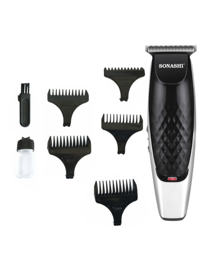 Rechargeable Cordless Hair Clipper With RType Cutter Head  Shaving And Hair Sharp And Durable Blades With 5 Piece Combs  Chargeable Device With 1 Hour Continuous Working Cordless Hair Clipper SHC-1052 Black