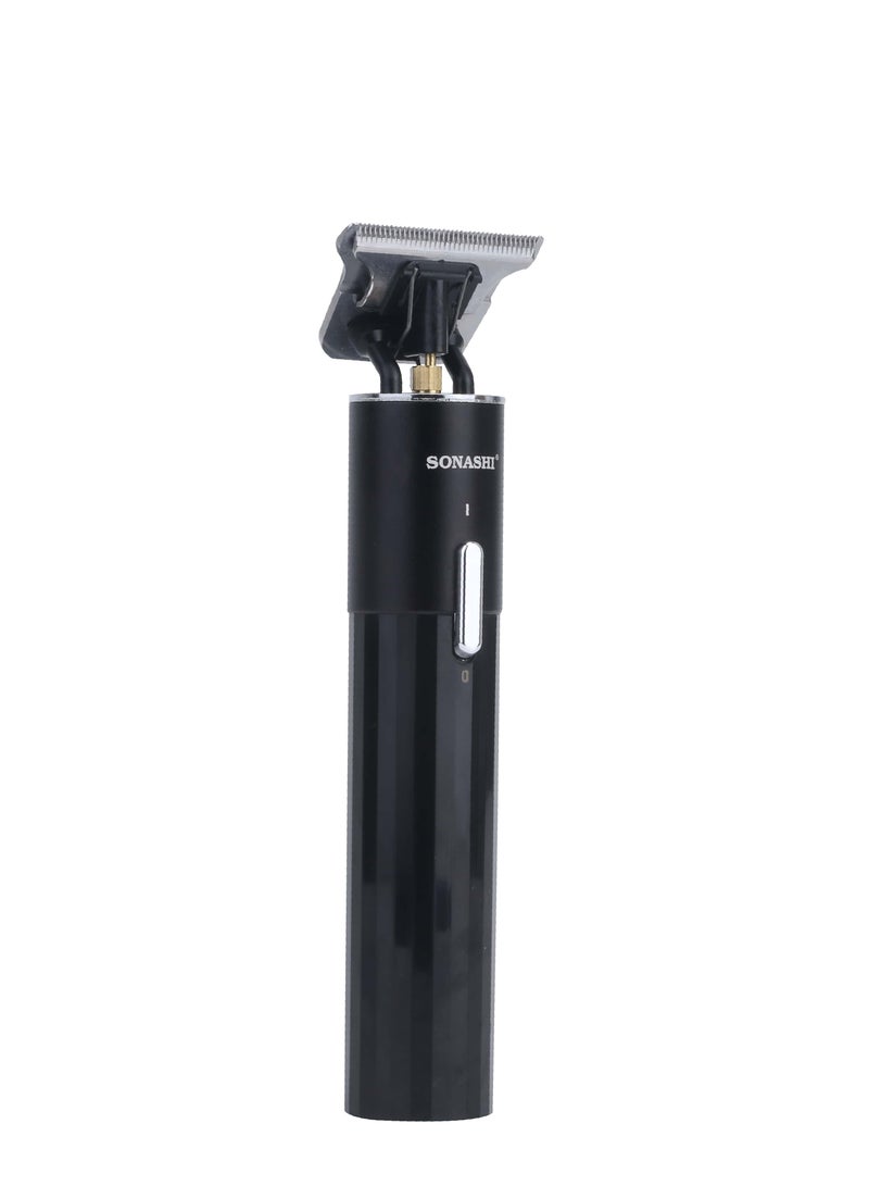 6-in-1 Rechargeable Hair Clipper Set - Trimmer/Shaver/Nose Trimmer Stainless Steel Blades For Easy Cutting And LCD Display, Use Time - 2 Hours SHC-1064 Black Black