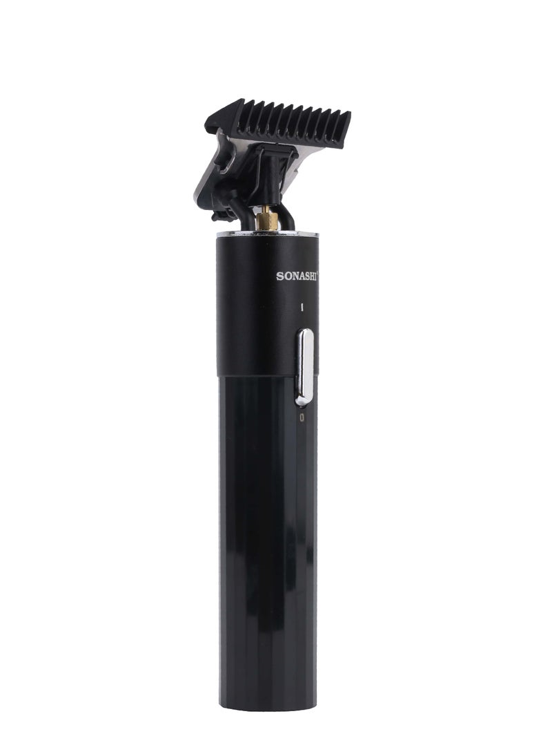 6-in-1 Rechargeable Hair Clipper Set - Trimmer/Shaver/Nose Trimmer Stainless Steel Blades For Easy Cutting And LCD Display, Use Time - 2 Hours SHC-1064 Black Black