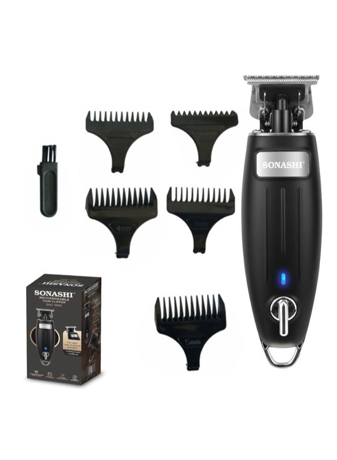 Rechargeable Hair Clipper With TType Cutter Blade HighSpeed Motor With 3 Hours Continuous Working  Portable  Cordless Sharp And Durable For Men  SHC-1054 Black