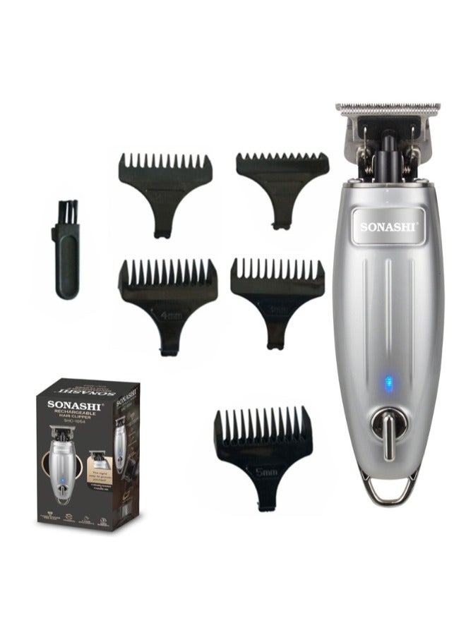 Rechargeable Hair Clipper With TType Cutter Blade HighSpeed Motor With 3 Hours Continuous Working  Portable Sharp And Durable Cordless Hair Clipper For Men SHC-1054 Silver