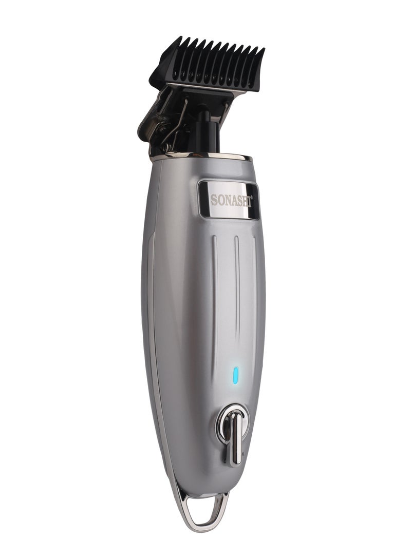 Rechargeable Hair Clipper With TType Cutter Blade HighSpeed Motor With 3 Hours Continuous Working  Portable Sharp And Durable Cordless Hair Clipper For Men SHC-1054 Silver