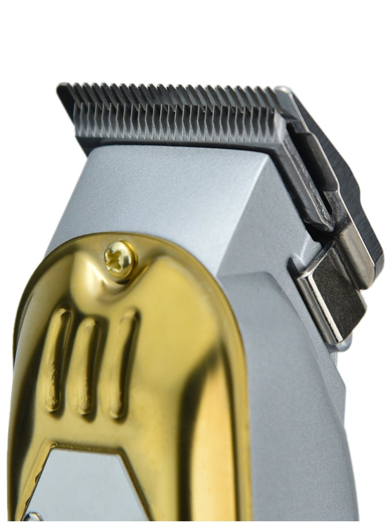 Rechargeable Hair Clipper With Digital LCD Display  2 Hours Continuous Working Time Sharp And Carbon Steel Cutter Blade With HighQuality Metal Body Chargeable And Cordless  SHC-1061 Gold