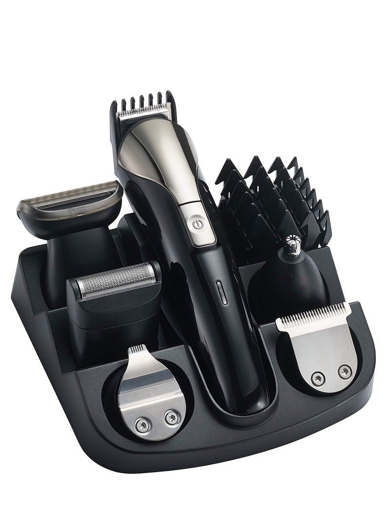 15in1 Rechargeable Hair Clipper Set With HighCapacity Battery And Fast Charging Stainless Steel Blades With Easy Cutting  Box 9 Different Length Limit Combs 2 Hours Continuous Working  SHC-1027N Black