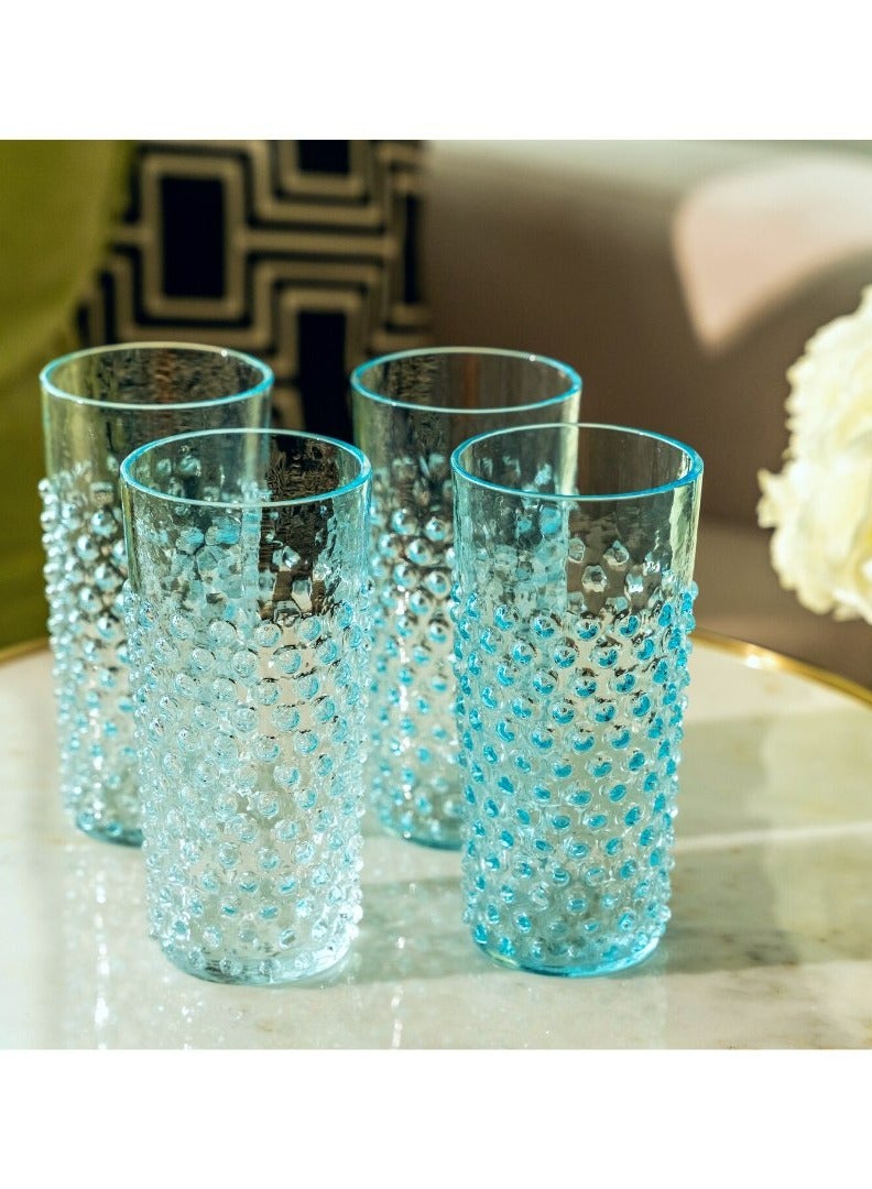 Glacier Blue Hand-blown Glass - Set of 2