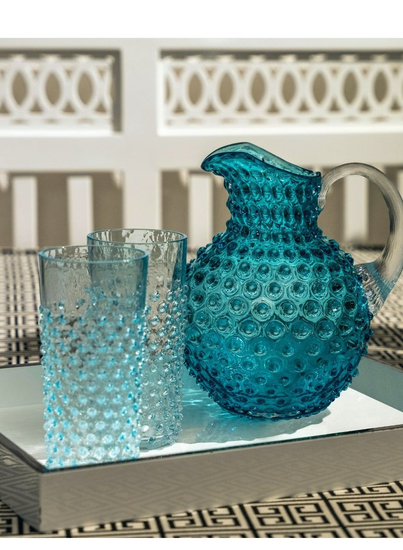 Glacier Blue Hand-blown Glass - Set of 2