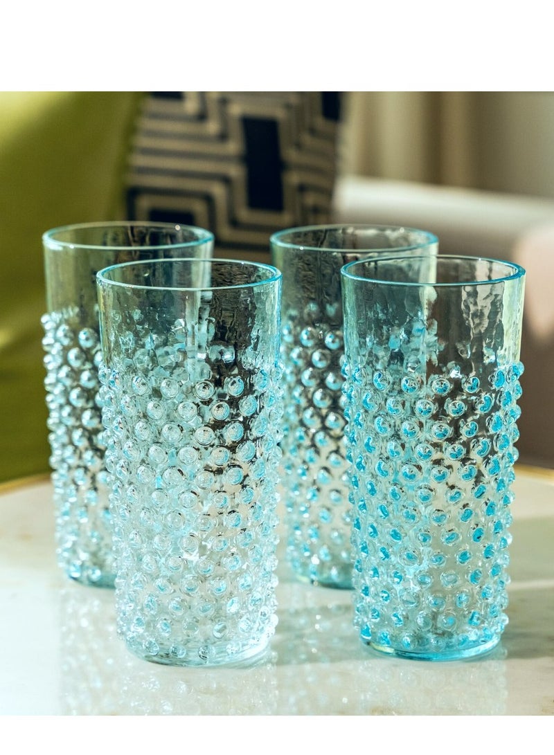 Glacier Blue Hand-blown Glass - Set of 2