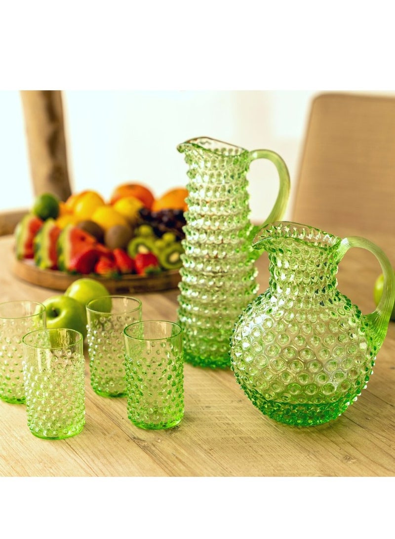 Seaglass Green Hand-blown Glass - Set of 2