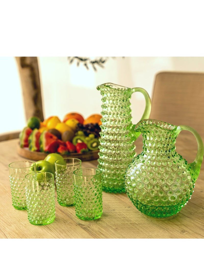 Seaglass Green Hand-blown Glass - Set of 2