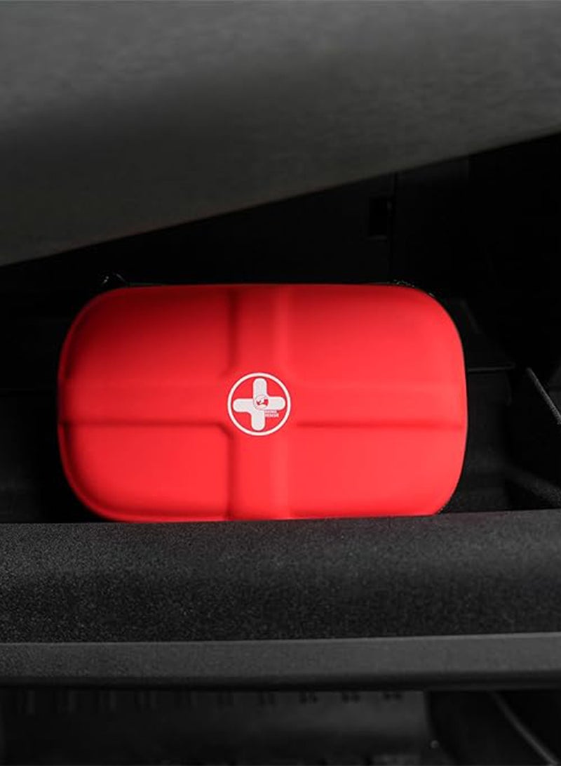 First Aid Kit, HSA/FSA Eligible, Waterproof Portable Emergency Medical Kit 119 Pieces- Red