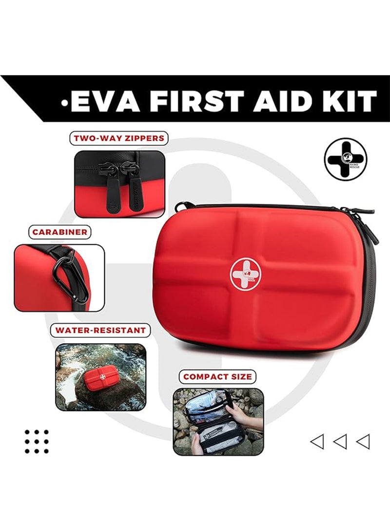 First Aid Kit, HSA/FSA Eligible, Waterproof Portable Emergency Medical Kit 119 Pieces- Red