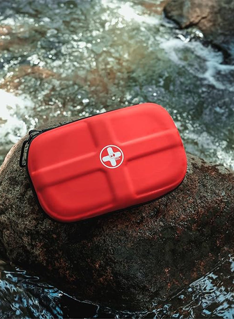 First Aid Kit, HSA/FSA Eligible, Waterproof Portable Emergency Medical Kit 119 Pieces- Red