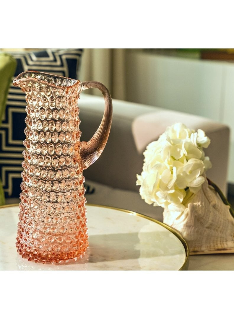 Blush Pink Tall Hand-blown Water Jug