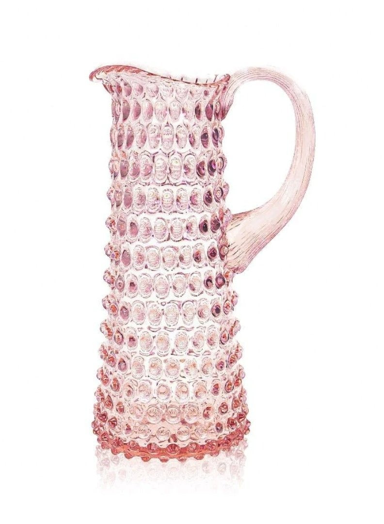 Blush Pink Tall Hand-blown Water Jug