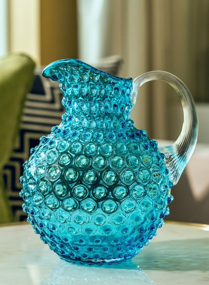 Glacier Blue Hand-blown Water Jug