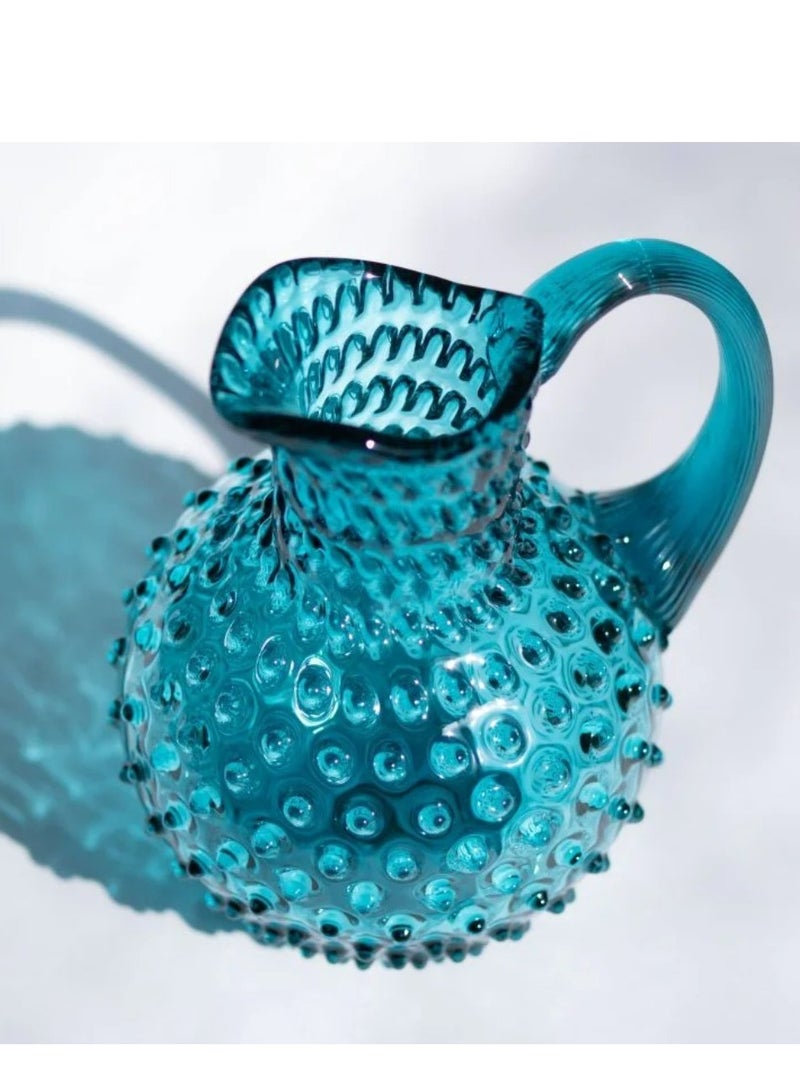 Glacier Blue Hand-blown Water Jug