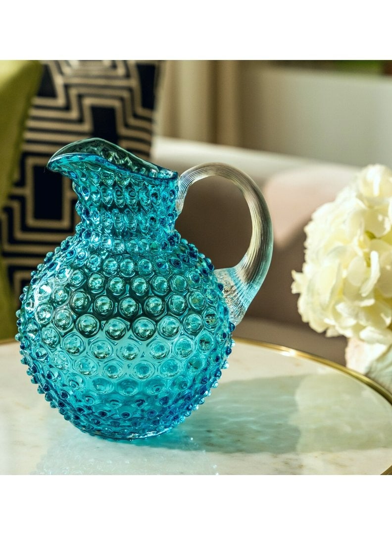 Glacier Blue Hand-blown Water Jug