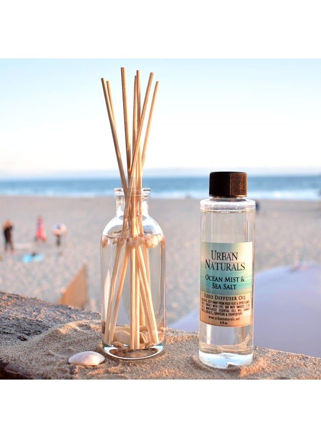 Ocean Mist And Sea Salt Reed Diffuser Set Made With Essential Oils And Real Botanicals Decorative Air Freshener For Large Rooms Beautiful Home D Cor Makes A Great Gift
