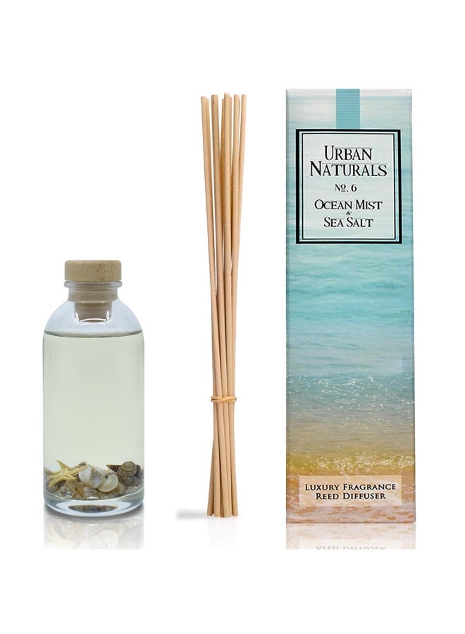 Ocean Mist And Sea Salt Reed Diffuser Set Made With Essential Oils And Real Botanicals Decorative Air Freshener For Large Rooms Beautiful Home D Cor Makes A Great Gift