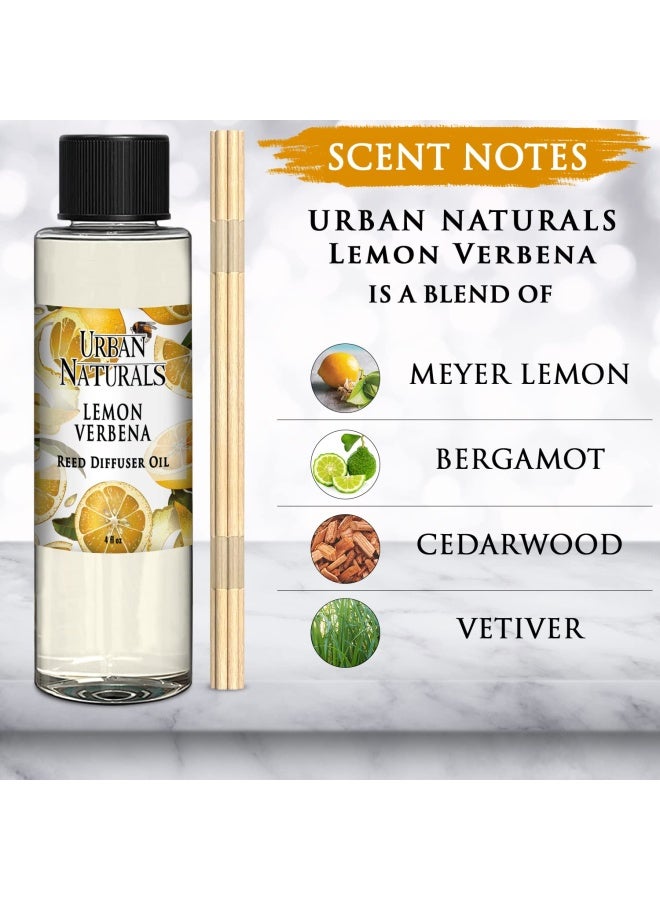 Lemon Verbena Scented Oil Reed Diffuser Refill Includes A Free Set Of Reed Sticks 4 Oz