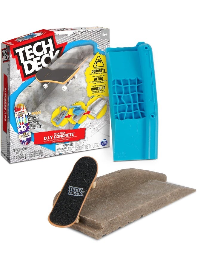 Tech Deck Concrete DIY Fingerboard Ramp Reusable Concrete Material with Enjoi Fingerboard 6+ Years