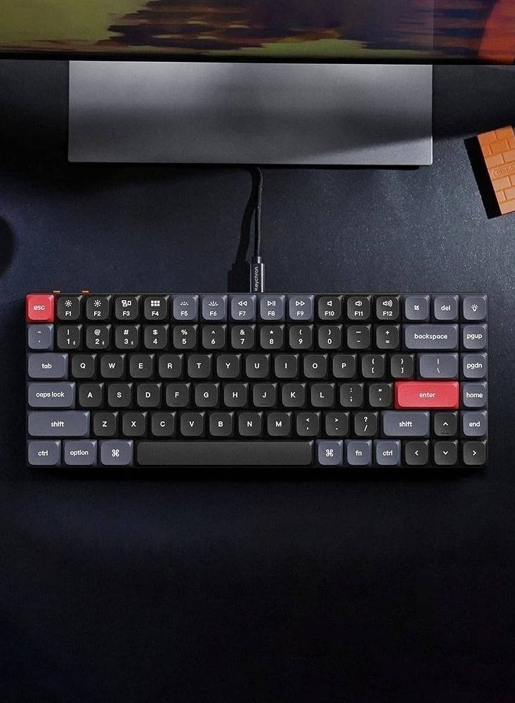 K3 Pro QMK/VIA 75% Wireless Mechanical Keyboard Programmable 84 Keys Layout, Bluetooth/Wired, Hot-swappable, RGB Backlight, Gateron Low-Profile Brown Switch