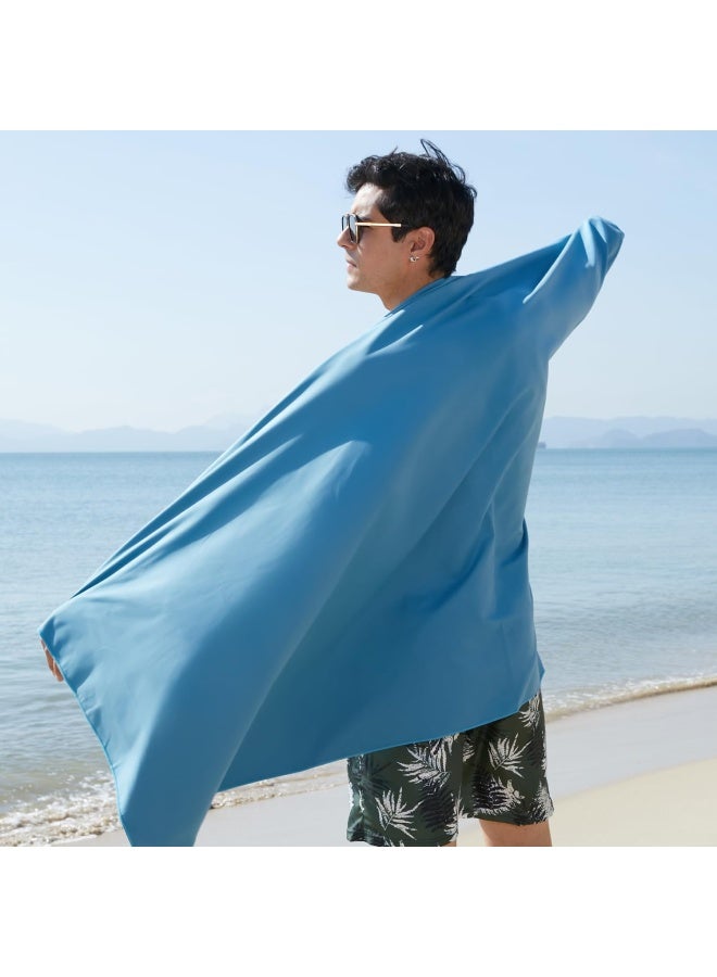 Microfiber Towel Marine Blue 30 X 60 Inches