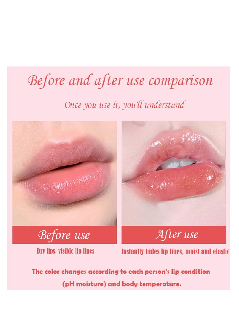 4 PCS Hydrating Plumping Lip Oil Set Shimmery Lip Glosses for Girls Teens & WomenTinted Lip Balm Lip Care| Lip Plumper Lip Tint  Lip Glow Set