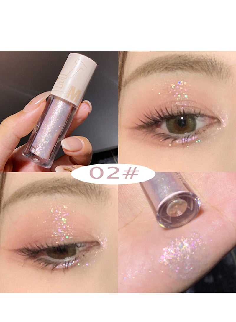 Liquid Glitter Eyeshadow - Long-Lasting, Waterproof, Long Lasting, Quick-Drying, Non-Greasy, Create multi-dimensional Beauty Eye Looks easily (5PCS)