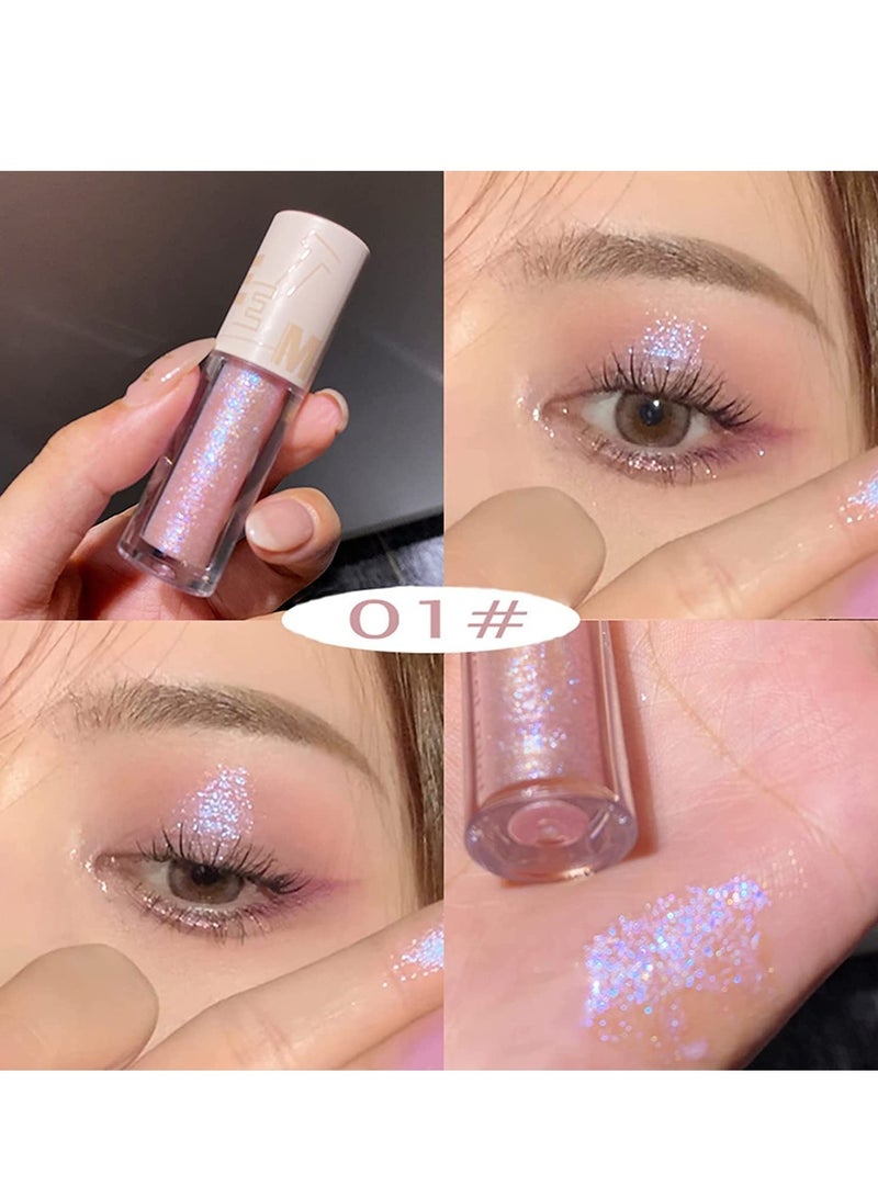 Liquid Glitter Eyeshadow - Long-Lasting, Waterproof, Long Lasting, Quick-Drying, Non-Greasy, Create multi-dimensional Beauty Eye Looks easily (5PCS)