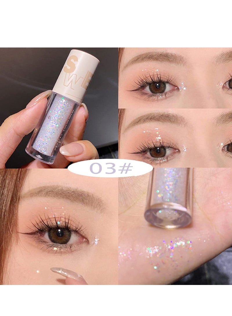 Liquid Glitter Eyeshadow - Long-Lasting, Waterproof, Long Lasting, Quick-Drying, Non-Greasy, Create multi-dimensional Beauty Eye Looks easily (5PCS)