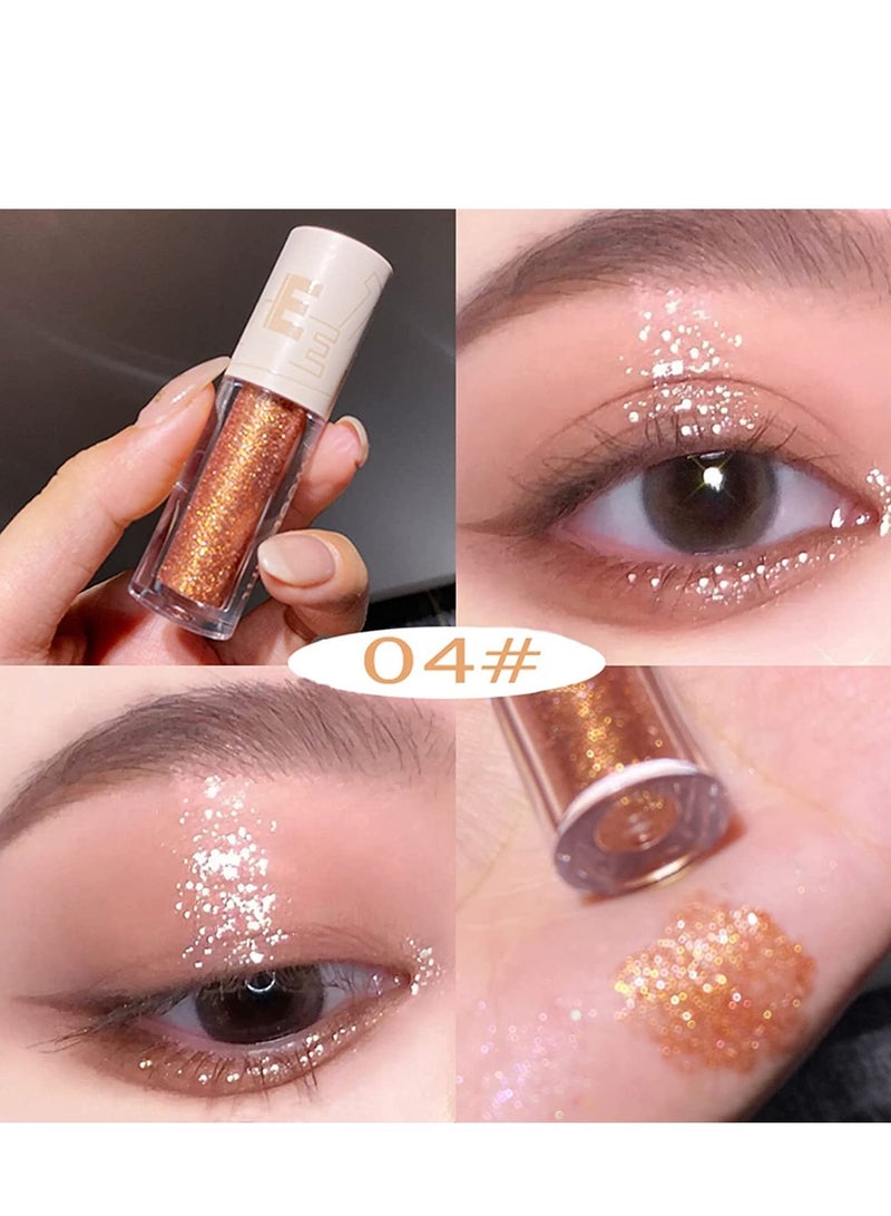 Liquid Glitter Eyeshadow - Long-Lasting, Waterproof, Long Lasting, Quick-Drying, Non-Greasy, Create multi-dimensional Beauty Eye Looks easily (5PCS)