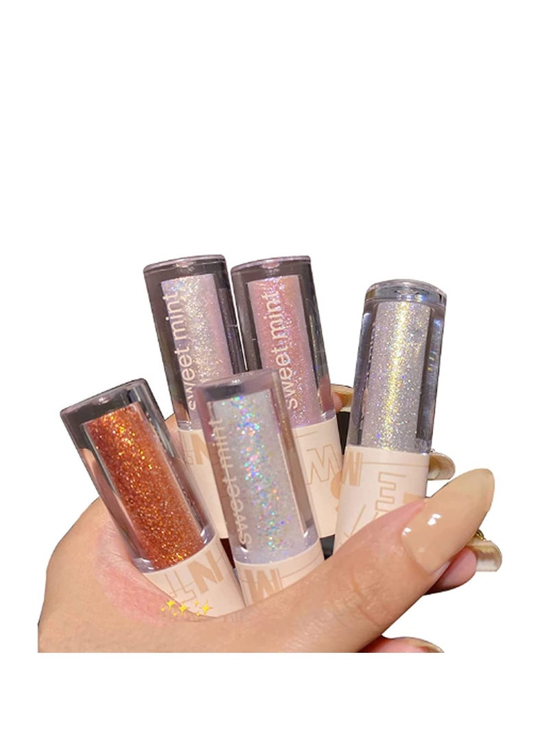 Liquid Glitter Eyeshadow - Long-Lasting, Waterproof, Long Lasting, Quick-Drying, Non-Greasy, Create multi-dimensional Beauty Eye Looks easily (5PCS)