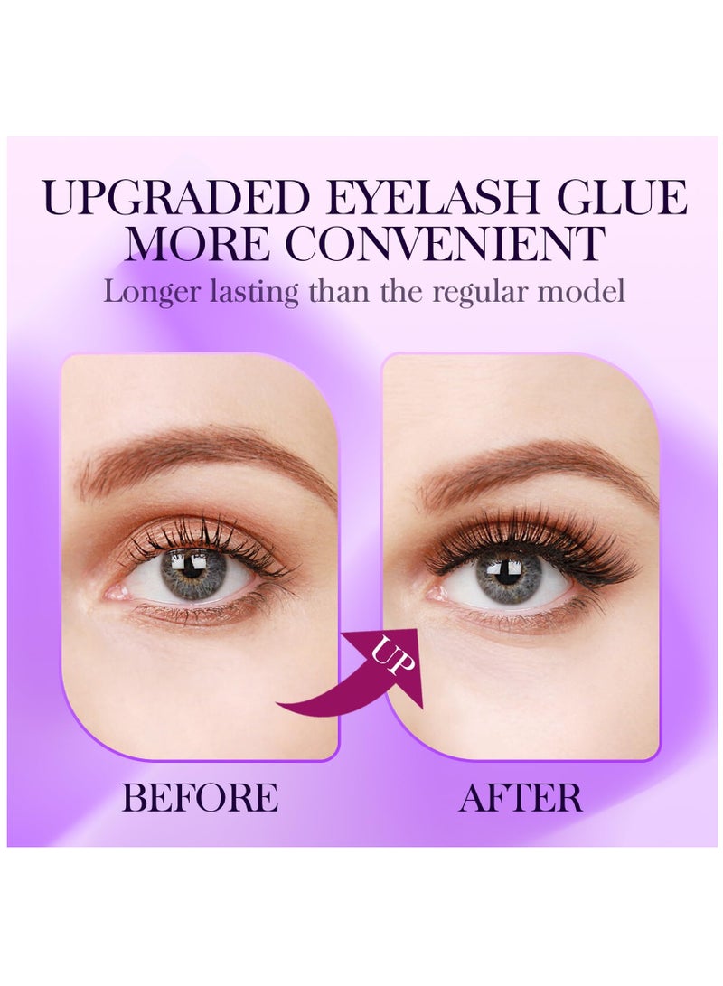 Lash Bond and Seal Waterproof, Cluster Lash Glue for Cluster Eyelash Extensions, 10ml Long Lasting Eyelash Glue Hold One Week Double-Ended Eyelash Glue for Women and Girl DIY Strong Lash Glue