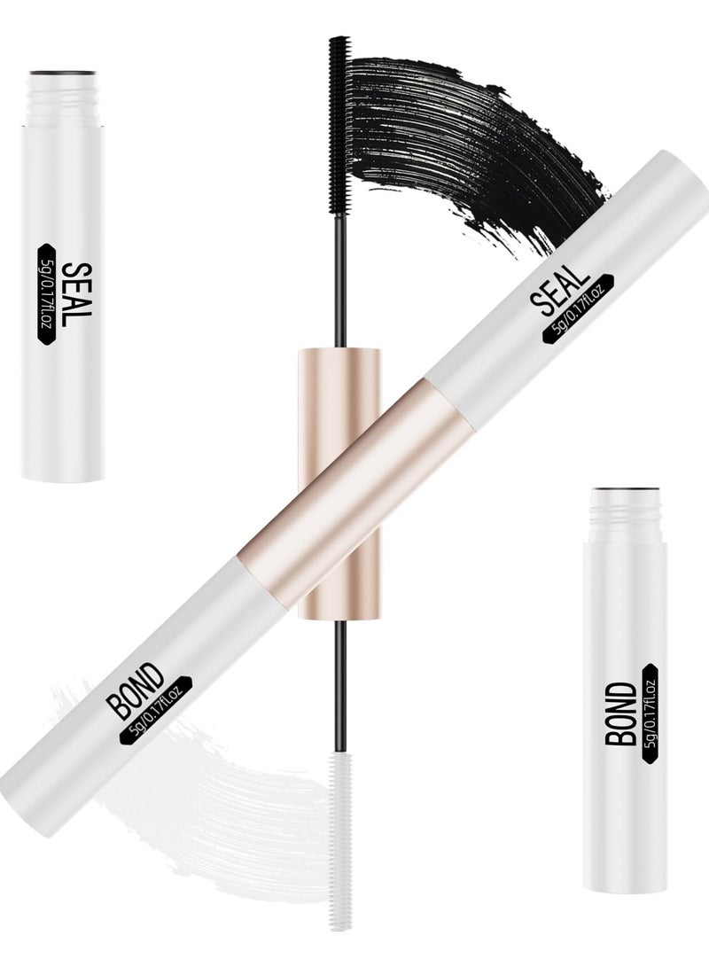 Lash Bond and Seal Waterproof, Cluster Lash Glue for Cluster Eyelash Extensions, 10ml Long Lasting Eyelash Glue Hold One Week Double-Ended Eyelash Glue for Women and Girl DIY Strong Lash Glue