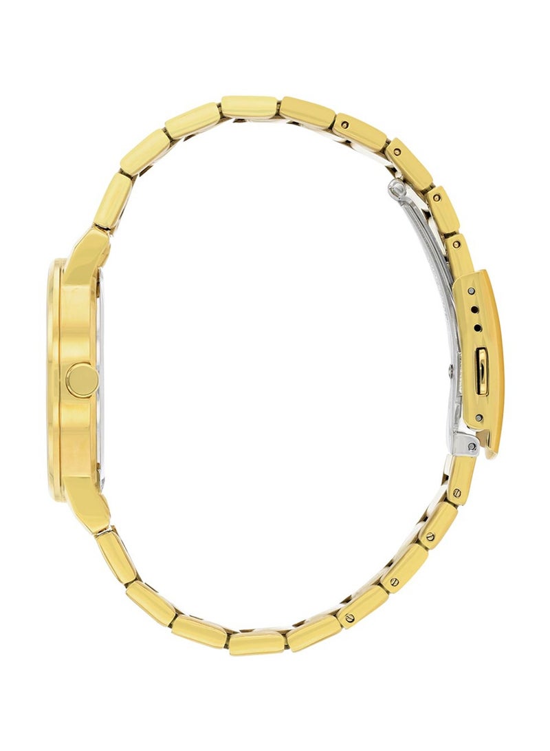 Women Analog Quartz Gold Stainless Steel Band Watch EQ9062-58E